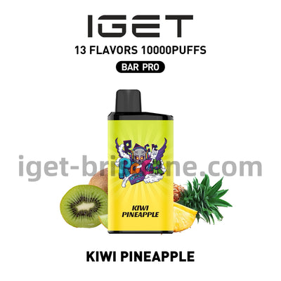 IGET Bar Pro Disposable Vape 10000 Puffs - Kiwi Pineapple