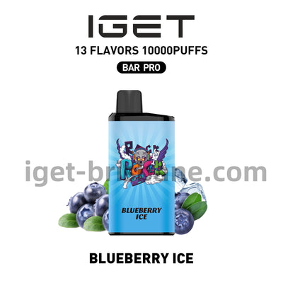 IGET Bar Pro Disposable Vape 10000 Puffs -  Blueberry Ice