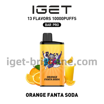 IGET Bar Pro Disposable Vape 10000 Puffs - Orange Fanta Soda