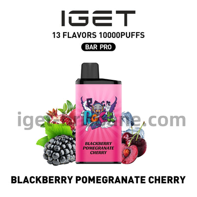 IGET Bar Pro Disposable Vape 10000 Puffs - Blackberry Pomegranate cherry