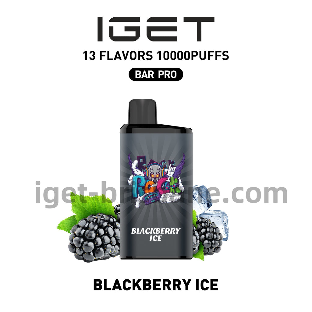 IGET Bar Pro Disposable Vape 10000 Puffs -  BlackBerry Ice