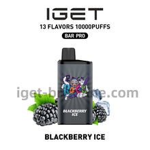 Load image into Gallery viewer, IGET Bar Pro Disposable Vape 10000 Puffs -  BlackBerry Ice