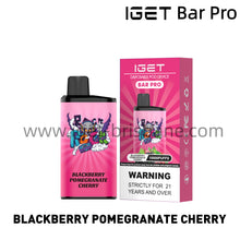 Load image into Gallery viewer, IGET Bar Pro Disposable Vape 10000 Puffs - Blackberry Pomegranate cherry