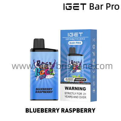 IGET Bar Pro Disposable Vape 10000 Puffs - Blueberry Raspberry