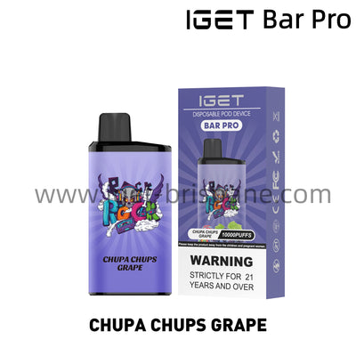 IGET Bar Pro Disposable Vape 10000 Puffs - Chupa Chups Grape
