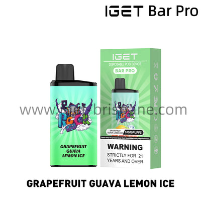 IGET Bar Pro Disposable Vape 10000 Puffs - Grape Fruit Guava Lemon Ice