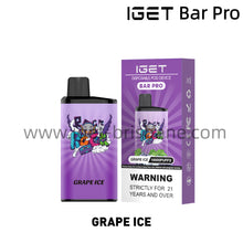 Load image into Gallery viewer, IGET Bar Pro Disposable Vape 10000 Puffs - Grape Ice