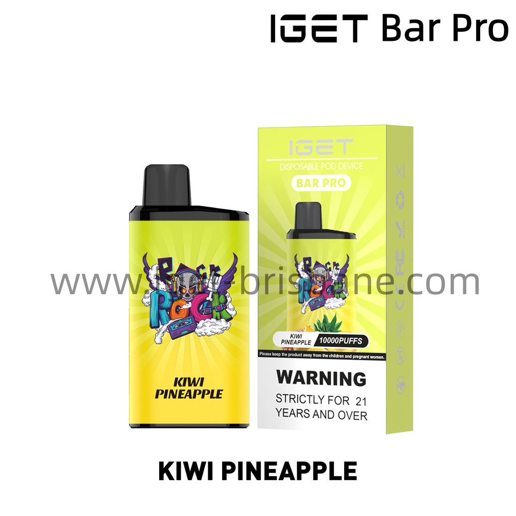 IGET Bar Pro Disposable Vape 10000 Puffs - Kiwi Pineapple