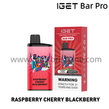 Load image into Gallery viewer, IGET Bar Pro Disposable Vape 10000 Puffs - Raspberry Cherry Blackberry