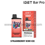 IGET Bar Pro Disposable Vape 10000 Puffs - Strawberry Kiwi Ice