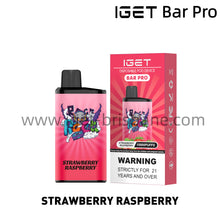 Load image into Gallery viewer, IGET Bar Pro Disposable Vape 10000 Puffs - Strawberry Raspberry