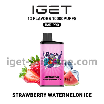 IGET Bar Pro Disposable Vape 10000 Puffs - Strawberry Watermelon Ice