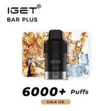Load image into Gallery viewer, IGET Bar Plus Pod 6000 Puffs - Cola Ice