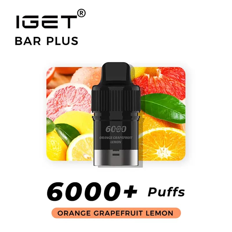 IGET Bar Plus Pod 6000 Puffs - Orange Grapefruit Lemon