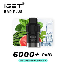 Load image into Gallery viewer, IGET Bar Plus Pod 6000 Puffs - Watermelon Mint Ice